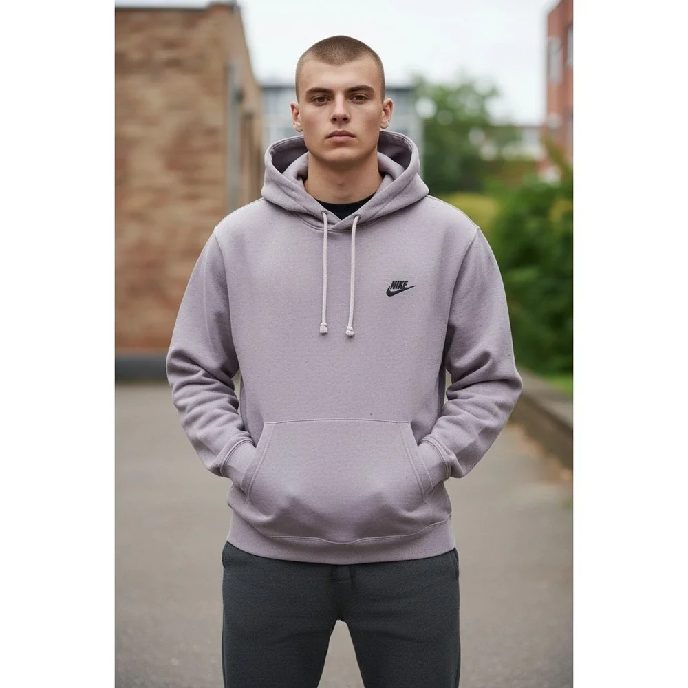 NIKE Sportswear Move To Zero Heathered Purple Hoodie‎ DA0680-596 Men's Size L